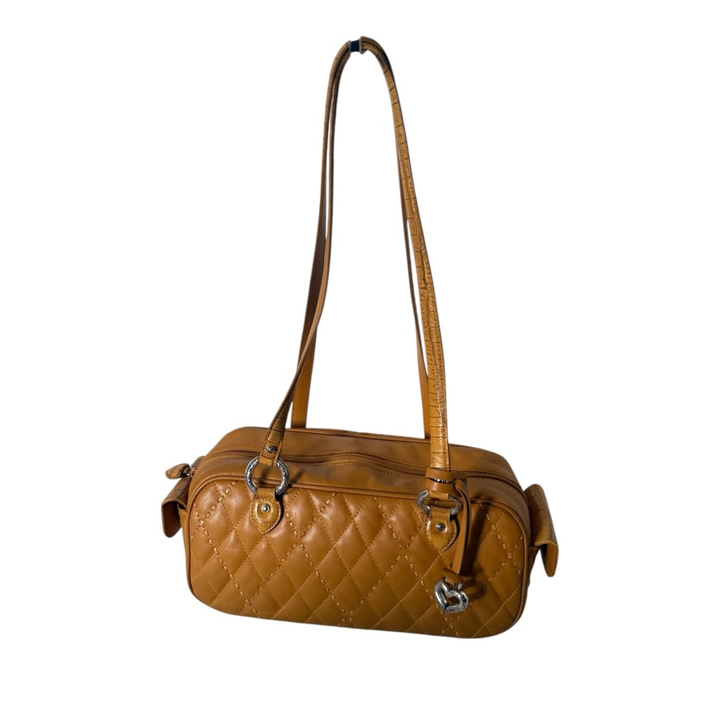 Brighton yellow leather quilted bag